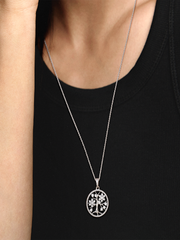 FINAL SALE - Sparkling Family Tree Necklace - Sterling silver