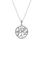 FINAL SALE - Sparkling Family Tree Necklace - Sterling silver