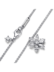 Sparkling Herbarium Cluster Pendant Necklace - Sterling silver