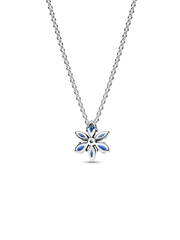 Sparkling Blue Herbarium Cluster Pendant Necklace - Sterling silver