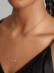 FINAL SALE - Pandora Infinite Sterling Silver Lab-grown Diamond Drop Necklace - 0.30 ct TW, Sterling silver