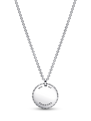 FINAL SALE - Pandora Timeless Pavé Round Pendant Necklace - Sterling silver