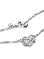 Sparkling Infinity Heart Collier Necklace - Sterling silver