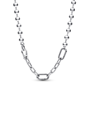 Pandora ME Metal Bead & Link Chain Necklace - Sterling silver
