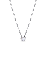 Pandora Era Bezel Sterling Silver Lab-grown Diamond Pendant Necklace - 0.25 ct TW, Sterling silver