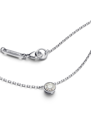 Pandora Era Bezel Sterling Silver Lab-grown Diamond Pendant Necklace - 0.25 ct TW, Sterling silver