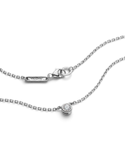 Pandora Era Bezel Sterling Silver Lab-grown Diamond Pendant Necklace - 0.15 ct TW, Sterling silver