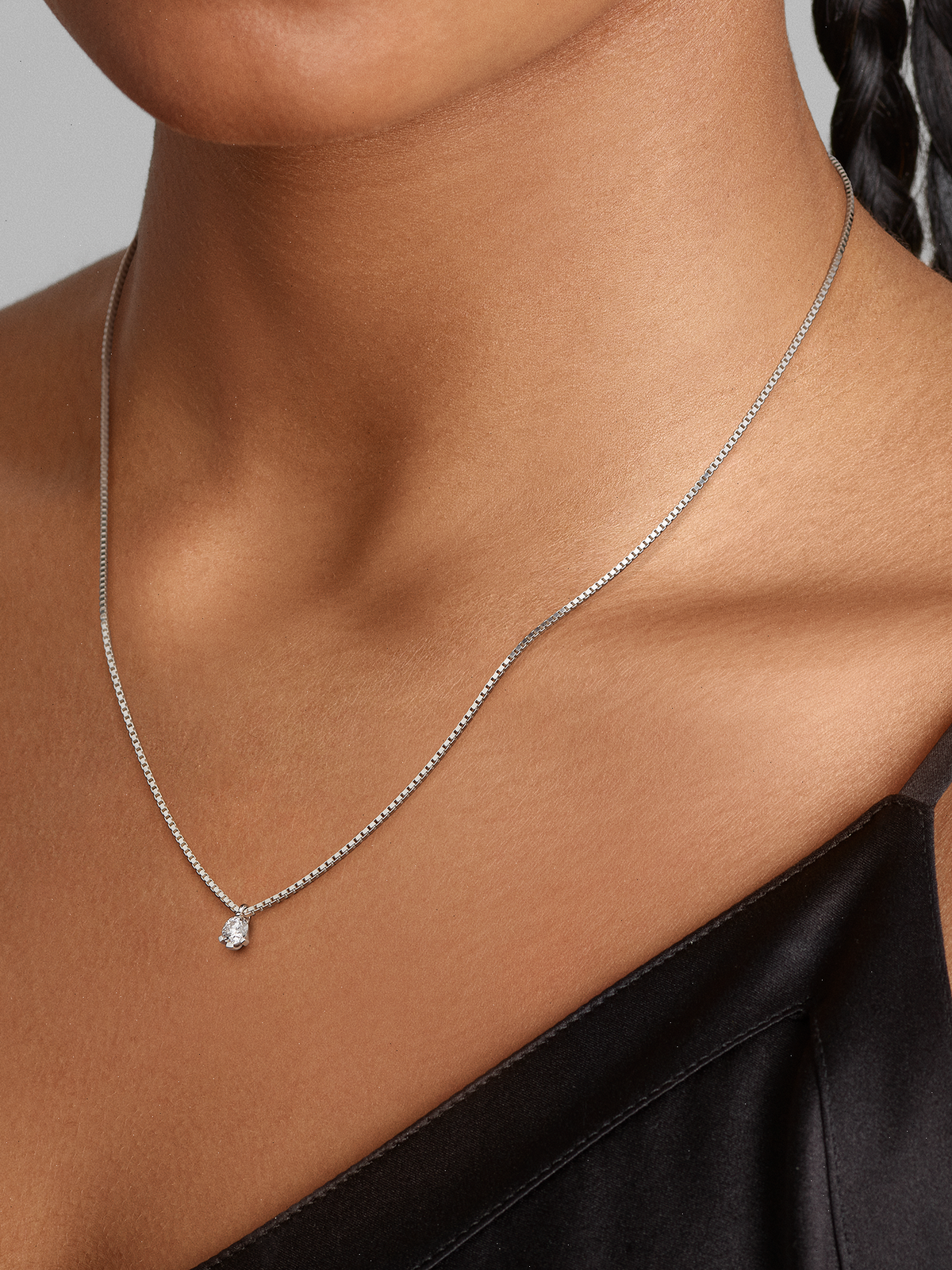 FINAL SALE - Pandora Nova Sterling Silver Lab-grown Diamond Pendant Necklace - 0.25 ct TW, Sterling silver