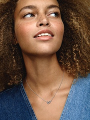 Sparkling Moon & Star Collier Necklace - Sterling silver