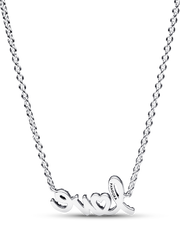 Sparkling Handwritten Love Collier Necklace - Sterling silver