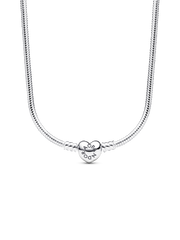 Pandora Moments Heart Clasp Snake Chain Necklace - Sterling silver