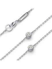 FINAL SALE - Pandora Era Bezel Sterling Silver Lab-grown Diamond Station Necklace - 0.30 ct TW, Sterling silver