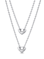 FINAL SALE - Forever & Always Splittable Heart Collier Necklaces - Sterling silver