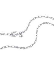 Elongated Link Chain Necklace - Sterling silver