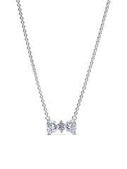 Sparkling Bow Necklace - Sterling silver