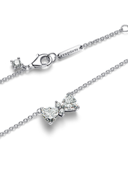 Sparkling Bow Necklace - Sterling silver