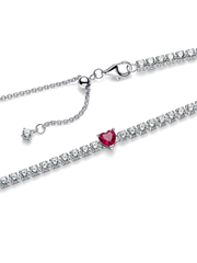Halo Heart Choker - Sterling silver