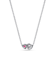 Halo Hearts Pendant Necklace - Sterling silver