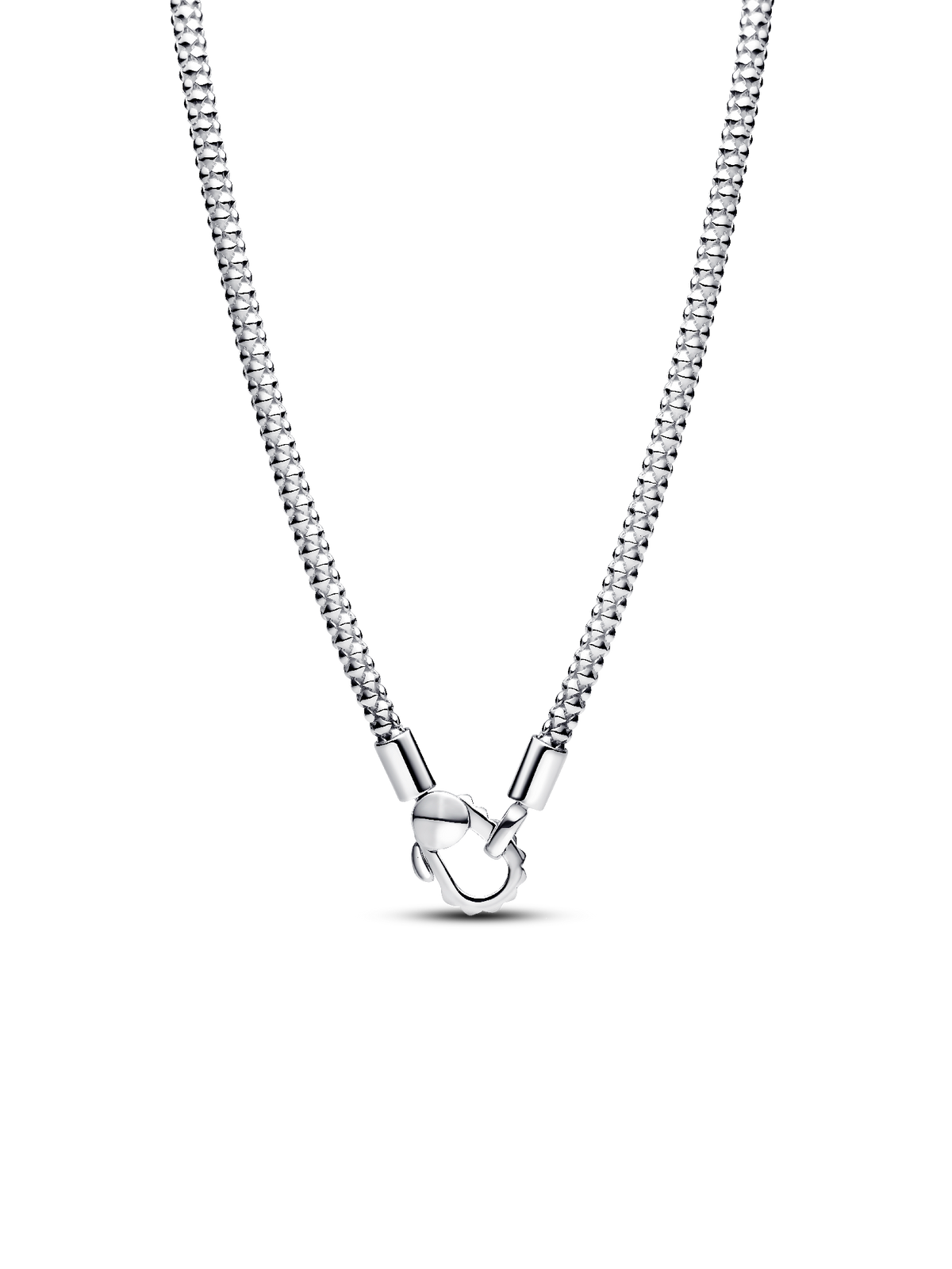 Studded Clasp & Chain Necklace - Sterling silver