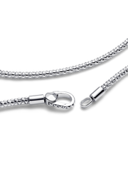 Studded Clasp & Chain Necklace - Sterling silver