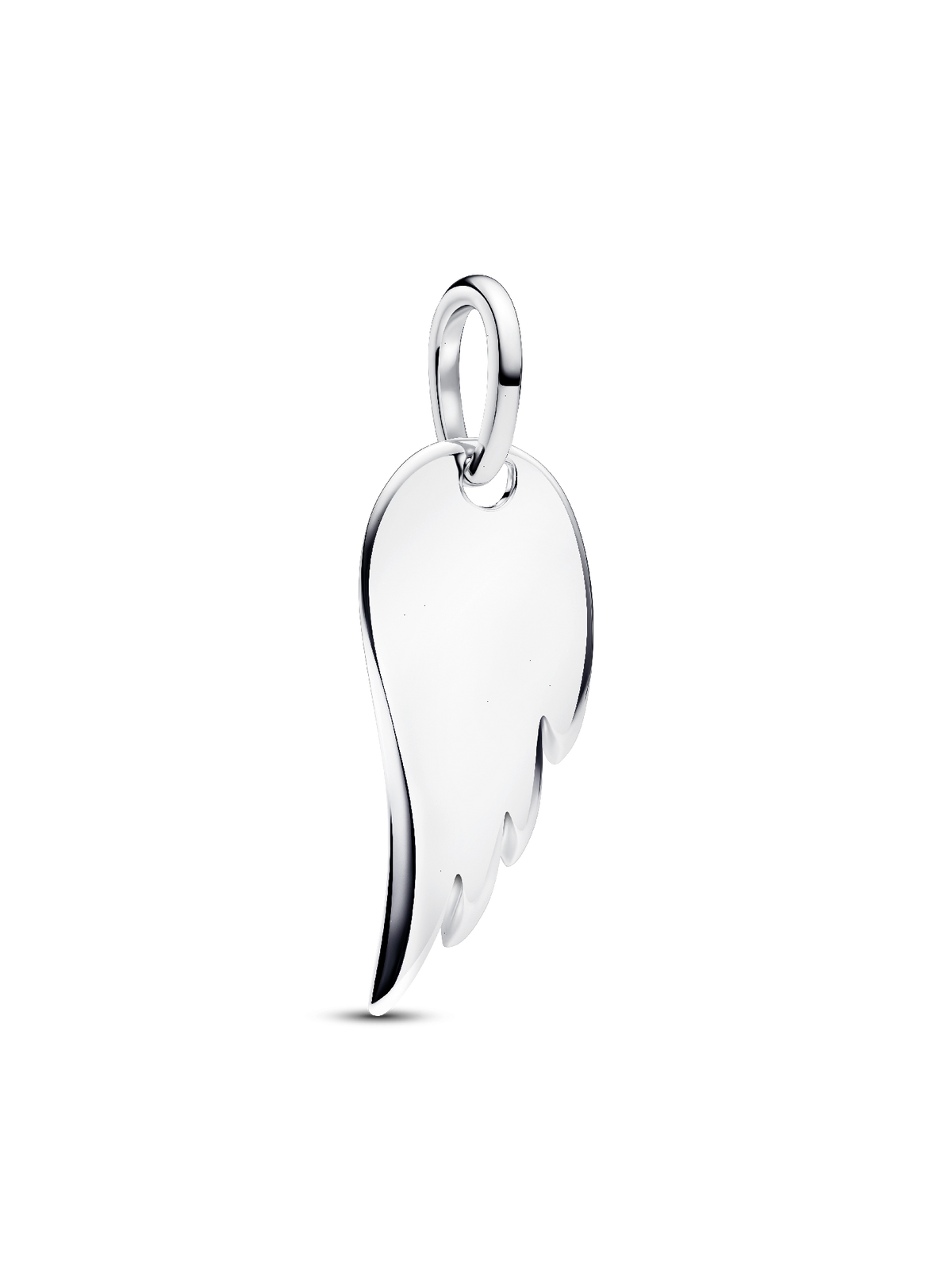 Engravable Angel Wing Tag Pendant - Sterling silver