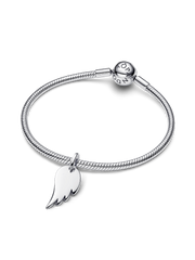 Engravable Angel Wing Tag Pendant - Sterling silver