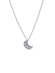 Crescent Moon Pendant Necklace - Sterling silver