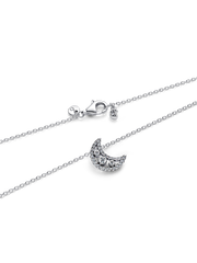 Crescent Moon Pendant Necklace - Sterling silver
