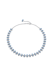 Bridgerton Blue Bow Necklace - Sterling silver