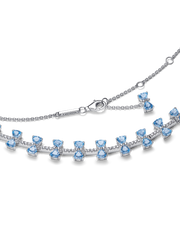 Bridgerton Blue Bow Necklace - Sterling silver