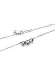 Halo Heart Trilogy Collier Necklace - Sterling silver