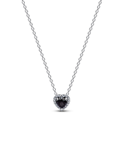 Elevated Heart Collier Necklace - Sterling silver