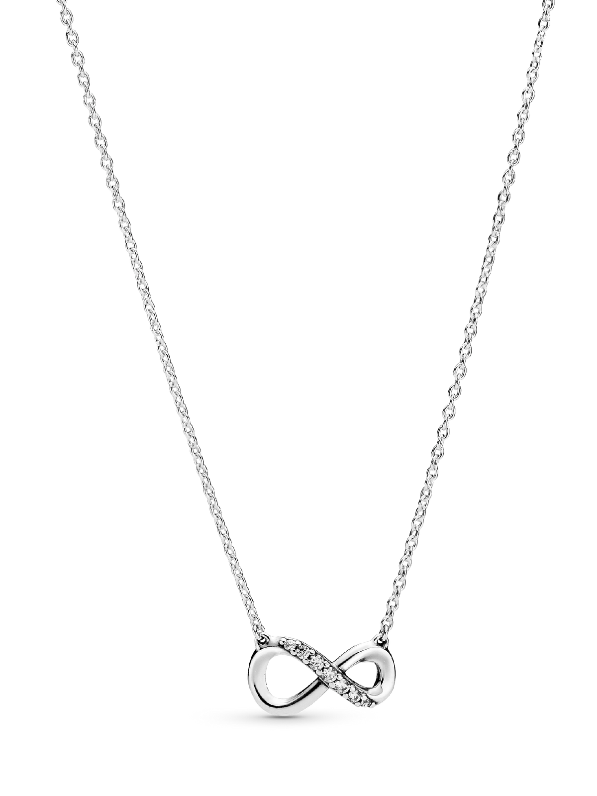 Sparkling Infinity Collier Necklace - Sterling silver