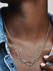 FINAL SALE - Chunky Infinity Knot Chain Necklace - Sterling silver