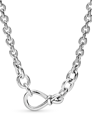 FINAL SALE - Chunky Infinity Knot Chain Necklace - Sterling silver