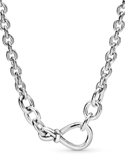 FINAL SALE - Chunky Infinity Knot Chain Necklace - Sterling silver