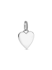 Engravable Heart Tag Pendant - Sterling silver