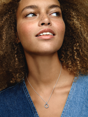 FINAL SALE - Double Circle Pendant & Necklace - Sterling silver