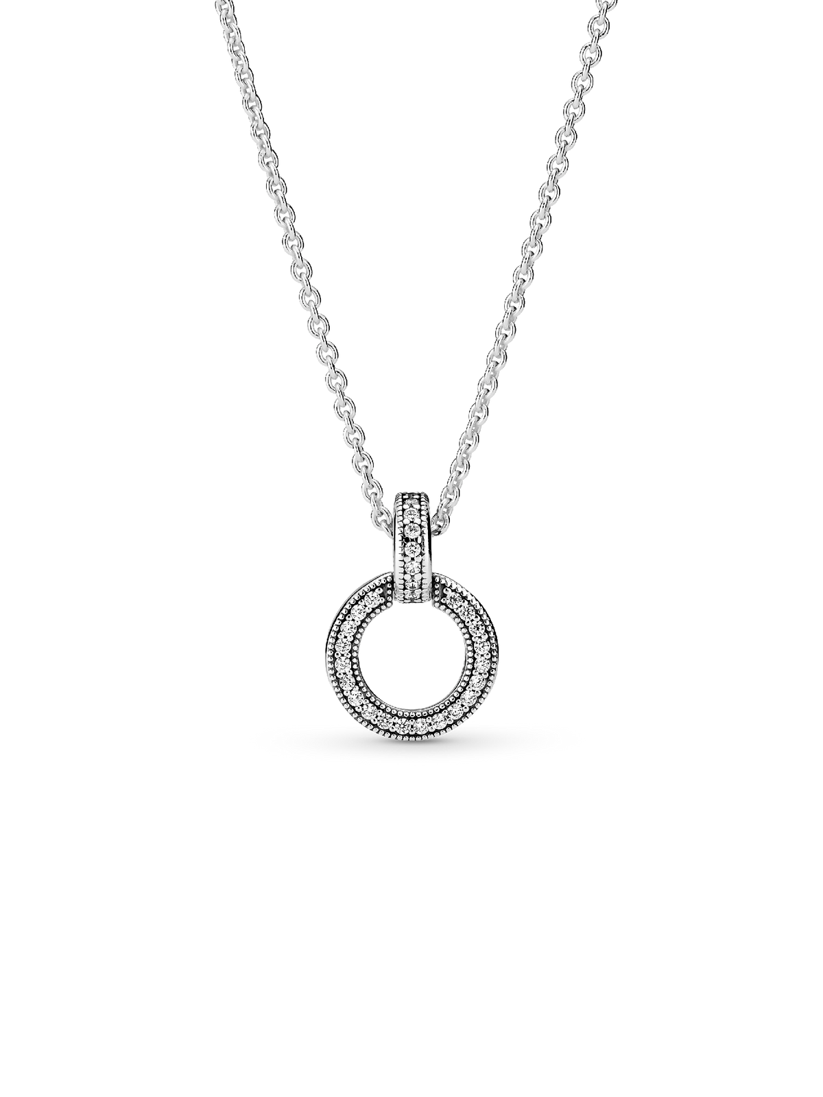 FINAL SALE - Double Circle Pendant & Necklace - Sterling silver