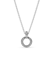 FINAL SALE - Double Circle Pendant & Necklace - Sterling silver