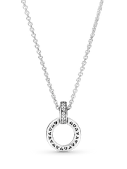 FINAL SALE - Double Circle Pendant & Necklace - Sterling silver