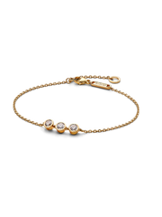 FINAL SALE - Pandora Era Bezel 14k Gold Triple Lab-grown Diamond Chain Bracelet - 0.45 ct TW, 14k gold