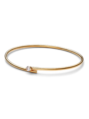 FINAL SALE - Pandora Nova 14k Gold Lab-grown Diamond Open Bangle - 0.25 ct TW, 14k gold