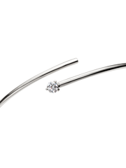 FINAL SALE - Pandora Nova 14k White Gold Lab-grown Diamond Open Bangle - 0.25 ct TW, 14k white gold