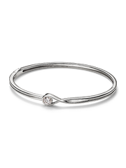 FINAL SALE - Pandora Infinite 14k White Gold Lab-grown Diamond Bangle - 0.50 ct TW, 14k white gold