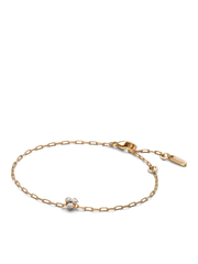 Pandora Era Bezel Lab-Grown Diamond Cluster Paperclip Chain Bracelet - 0.10 ct TW, 14k gold