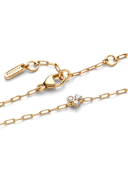 Pandora Era Bezel Lab-Grown Diamond Cluster Paperclip Chain Bracelet - 0.10 ct TW, 14k gold