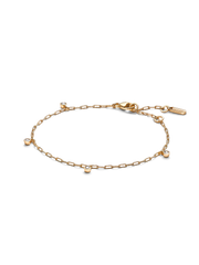 Pandora Era Bezel Lab-Grown Diamond Dangle Paperclip Chain Bracelet - 0.10 ct TW, 14k gold