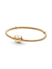 Pandora Moments Heart Clasp Snake Chain Bracelet - 14k gold