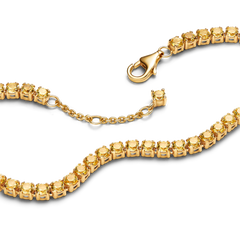 Sparkling Yellow Tennis Bracelet - 14k gold plating
